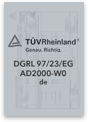 TUV Rheinland DGRL 97 23 EG AD2000 W0de - Kompetenzen | Leppe-Edelstahl - Schmiedetechnik Höver und Sohn - NRW